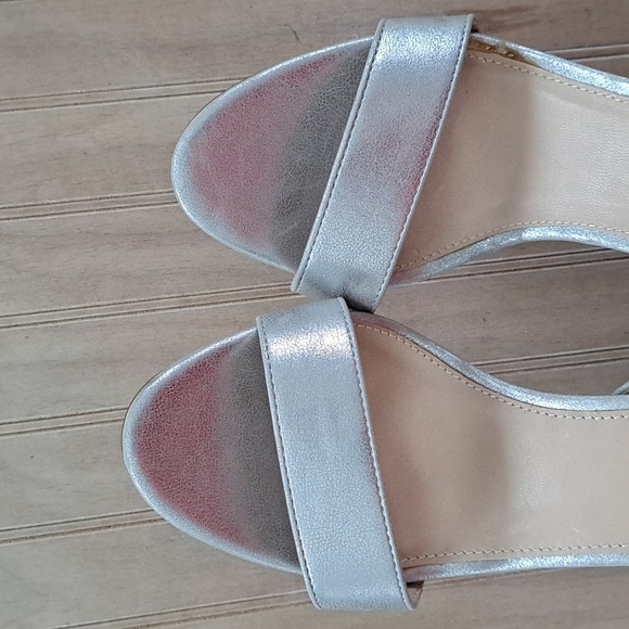 Metaphor Heeled Silver Dressy Shoes. - Picture 3 of 8